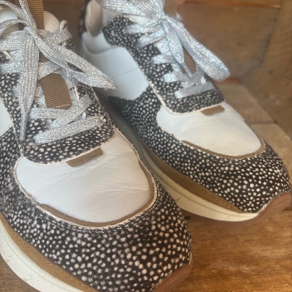 Madewell Trainer Sneakers in Leather and Calf Hair 7.5 - Picture 6 of 12
